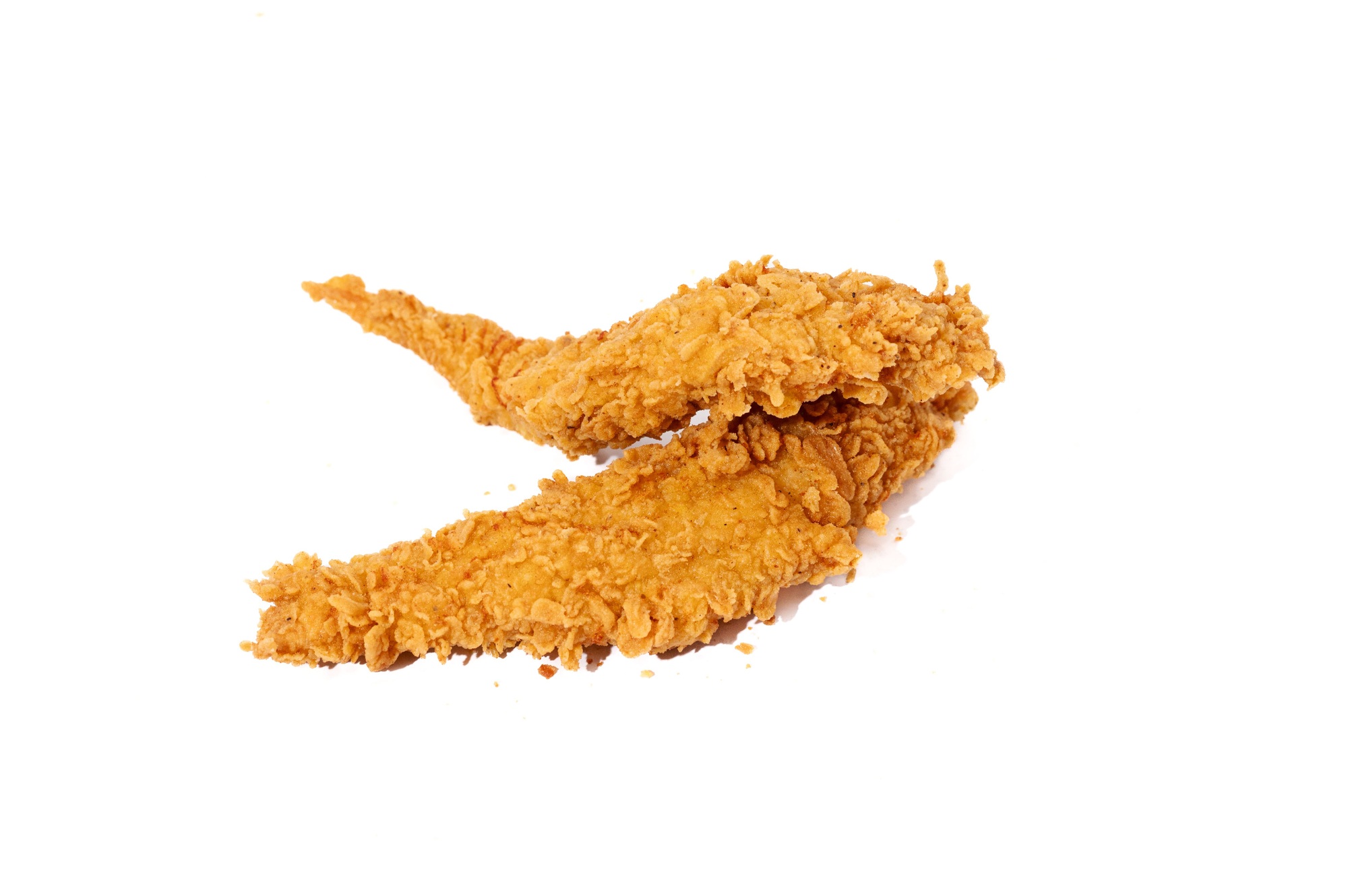 Crispy fried chicken tenders close-up